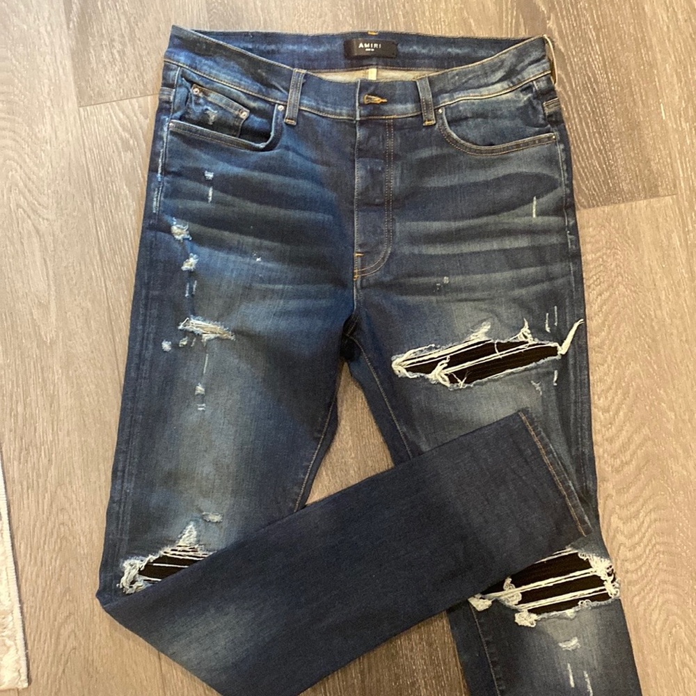 AMIRI Distressed Blue Jeans